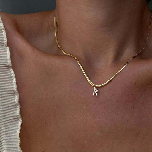 Aurora Diamond Initial Necklace