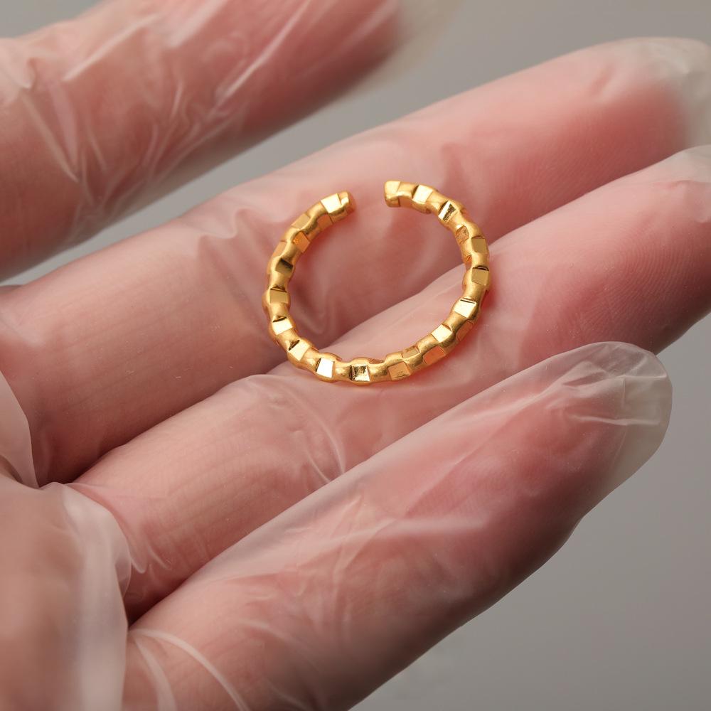 Bamboo & Wheat Ear Adjustable Ring – Niche Light Luxury Original Design