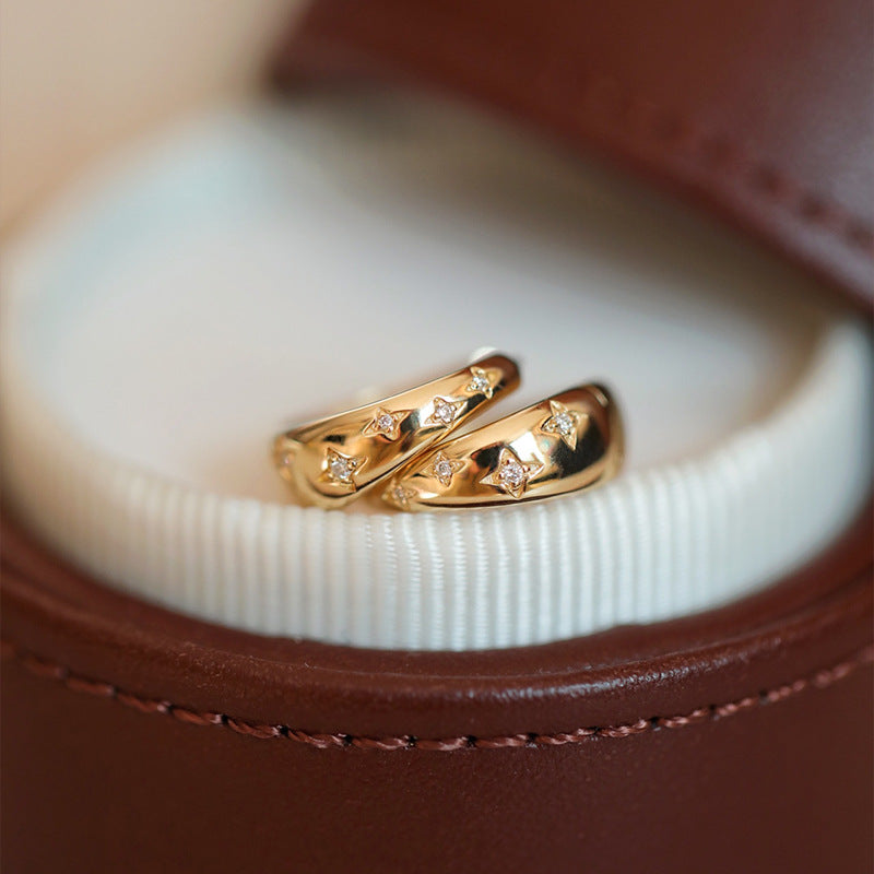 14K Gold Stardust Ear Cuff Earring