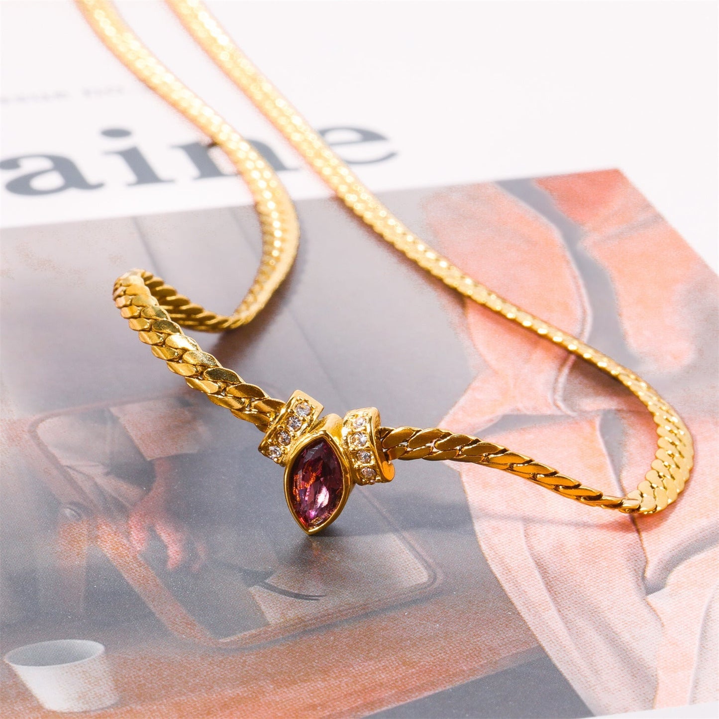 Dangle Earrings with Natural Gemstones – Morganite & Rose Garnet