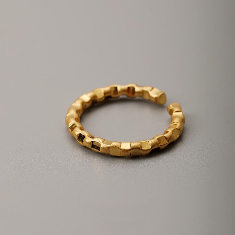 Bamboo & Wheat Ear Adjustable Ring – Niche Light Luxury Original Design