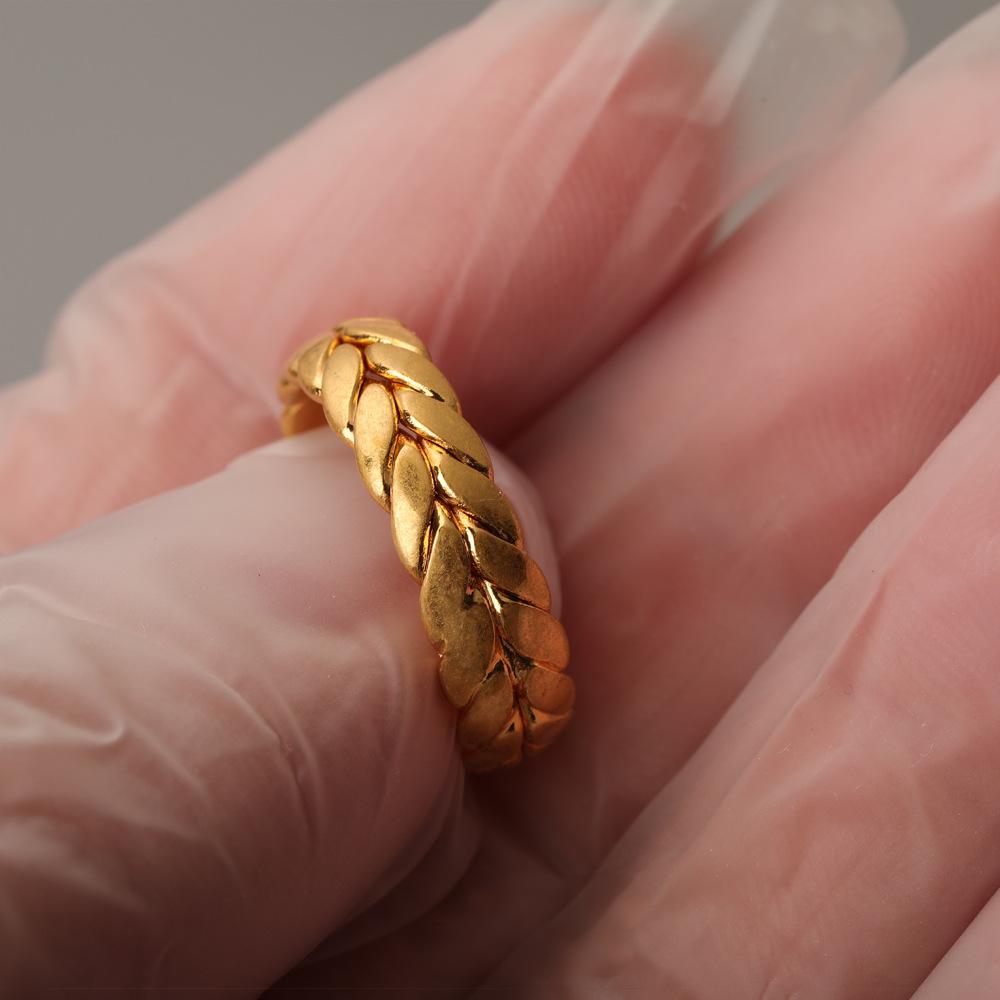 Bamboo & Wheat Ear Adjustable Ring – Niche Light Luxury Original Design