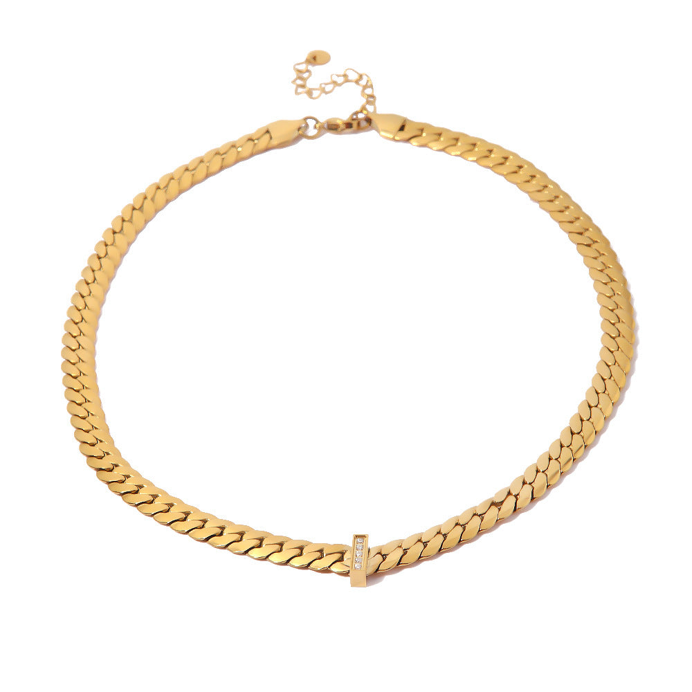 Diamond Braided Chain Necklace