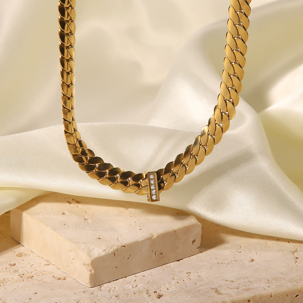 Diamond Braided Chain Necklace