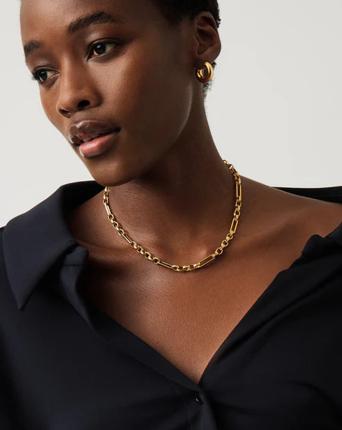 Everyday Chunky Gold Chain Necklace – Seamless Clasp Design