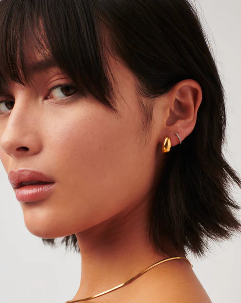 Vintage-Inspired Chunky Gold Hoops – Handcrafted in Recycled Vermeil