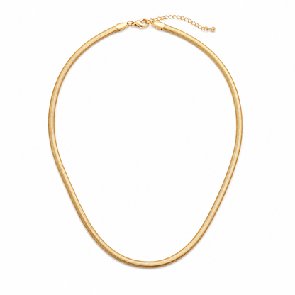 14K Gold Herringbone Snake Chain Necklace