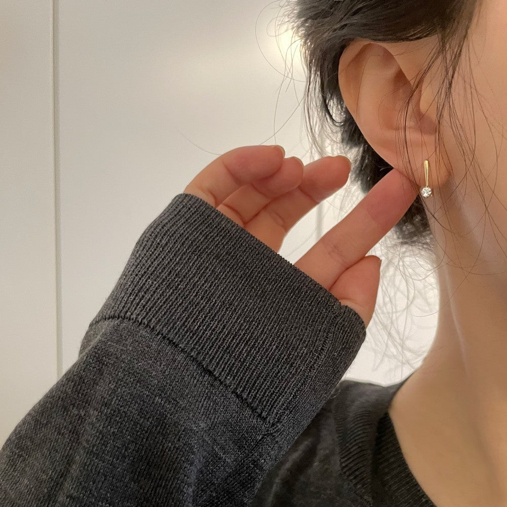 Luminous CZ Hook Earrings