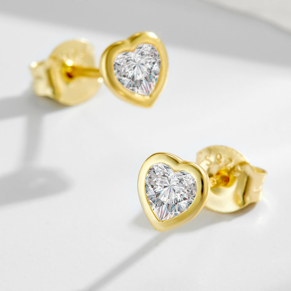 Eternal Heart Stud Earrings