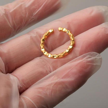 Bamboo & Wheat Ear Adjustable Ring – Niche Light Luxury Original Design