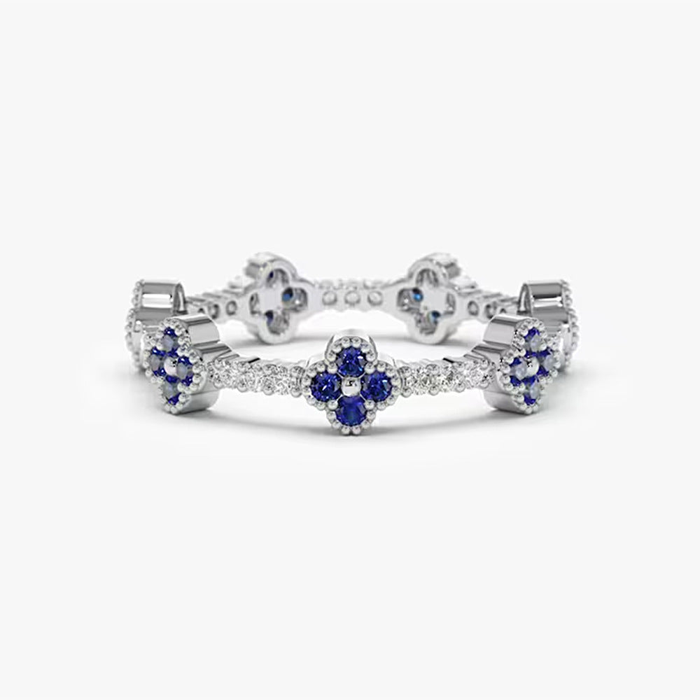 Luna Clover Zircon Ring