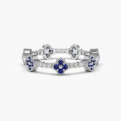 Luna Clover Zircon Ring