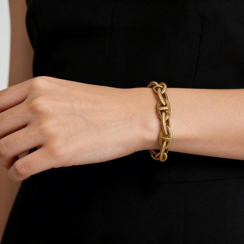 Interwoven Chain Bracelet