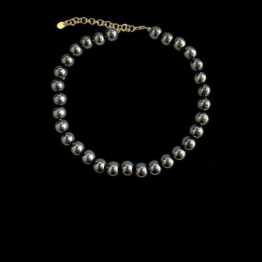 Iridescent Glass Pearl Necklace