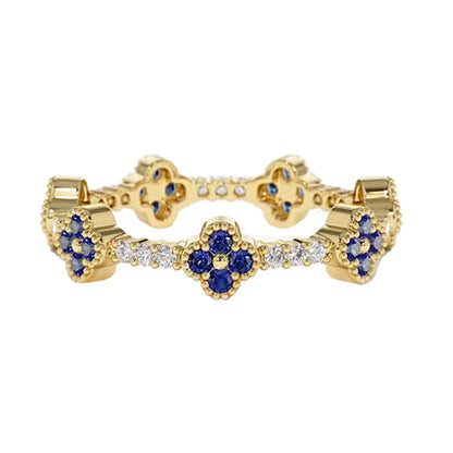 Luna Clover Zircon Ring