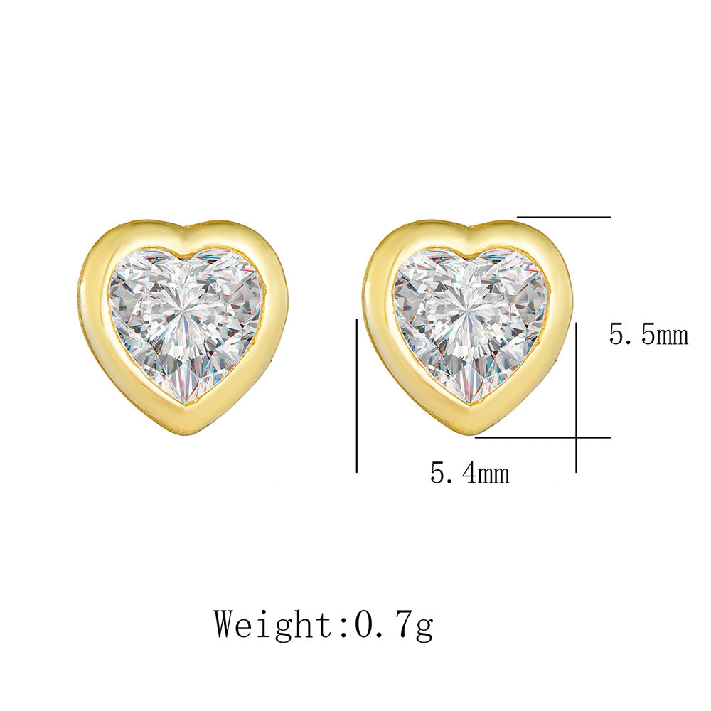 Eternal Heart Stud Earrings