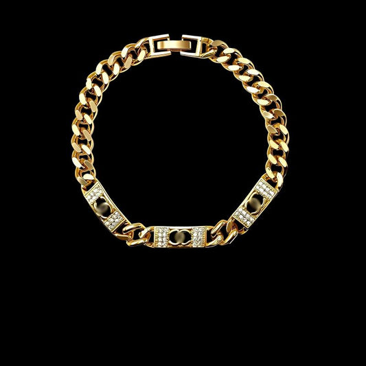 Noir Sapphire Cuban Bracelet