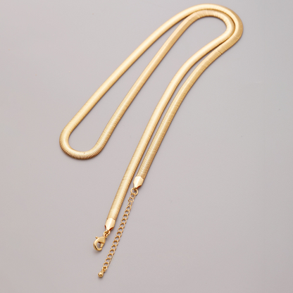 14K Gold Herringbone Snake Chain Necklace