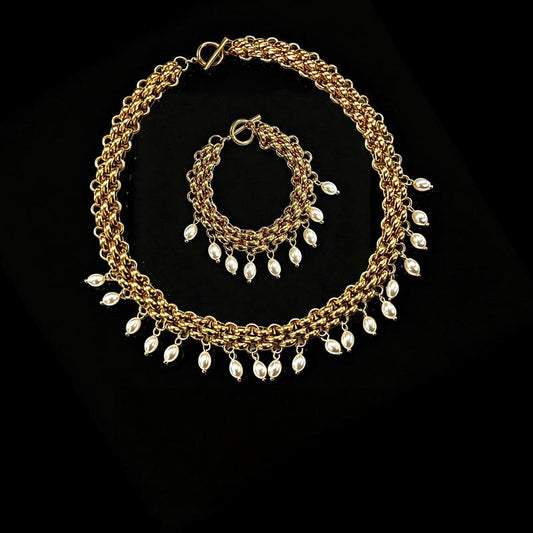 Pearl Drape Choker Set
