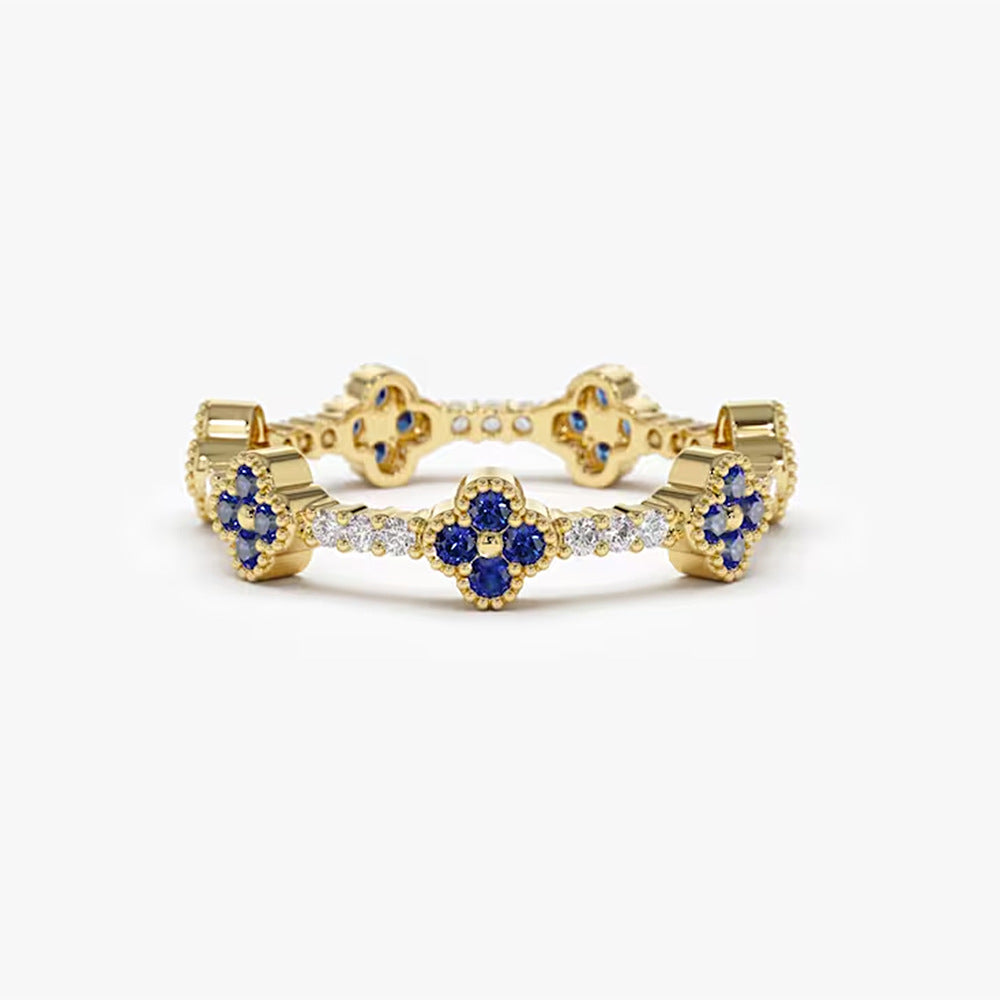 Luna Clover Zircon Ring
