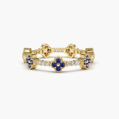 Luna Clover Zircon Ring