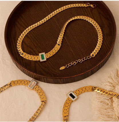 14 K GOLD Honeycomb texture necklace bracelet earrings ring
