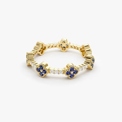 Luna Clover Zircon Ring