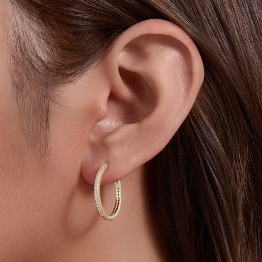 Velvet Matte 18K Gold Vermeil Hoops (925 Silver)