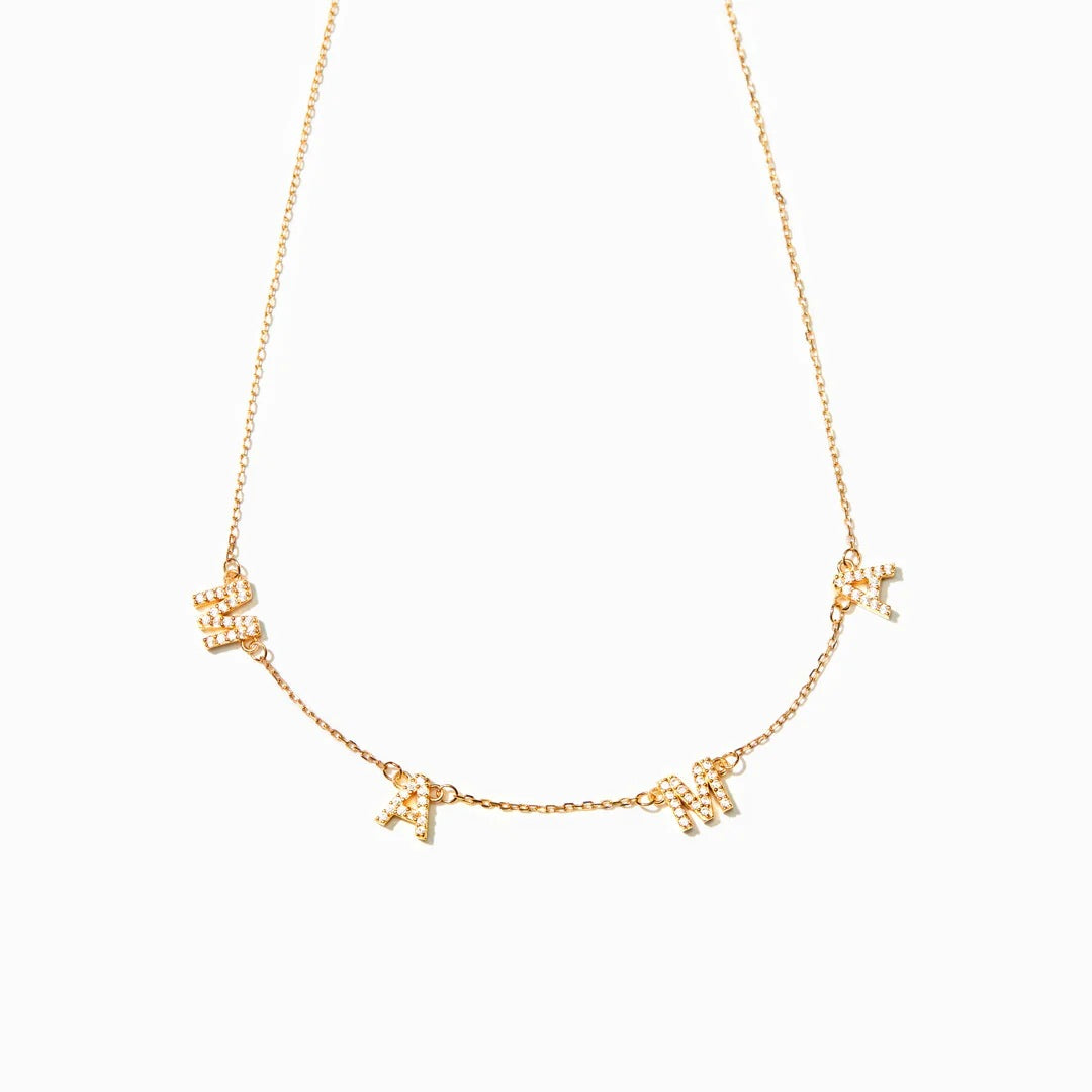 Dainty Mama Cubic Zirconia Necklace