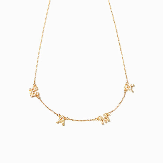 Dainty Mama Cubic Zirconia Necklace
