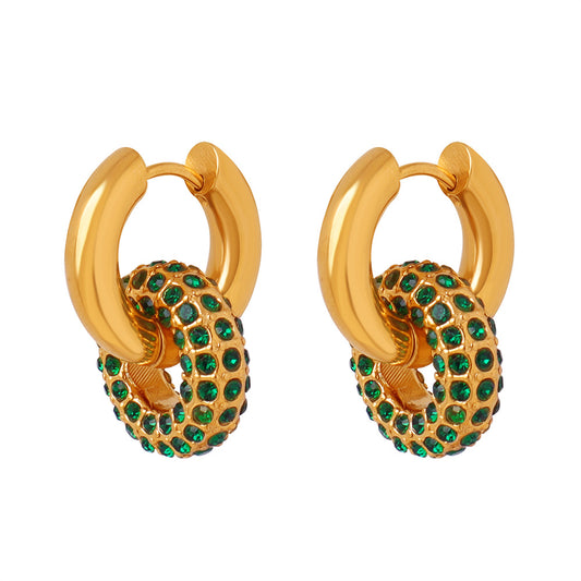 Color Pop Pavé Hoop Earrings