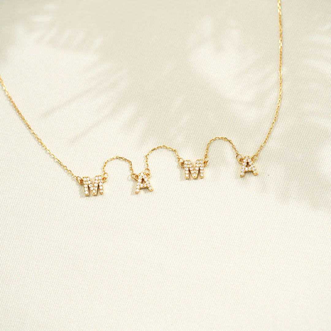 Dainty Mama Cubic Zirconia Necklace