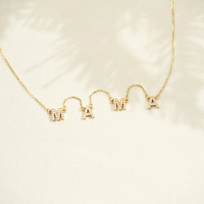 Dainty Mama Cubic Zirconia Necklace