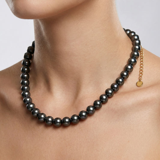 Iridescent Glass Pearl Necklace