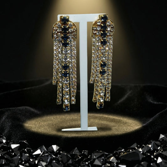 Vintage Crystal Fringe Drop Earrings