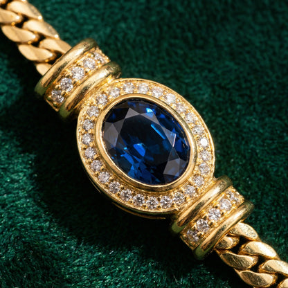 Midnight Azure 18K Gold Y-Shaped Sapphire Set