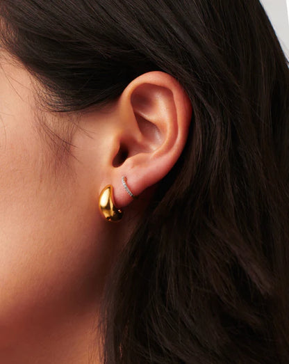 Vintage-Inspired Chunky Gold Hoops – Handcrafted in Recycled Vermeil