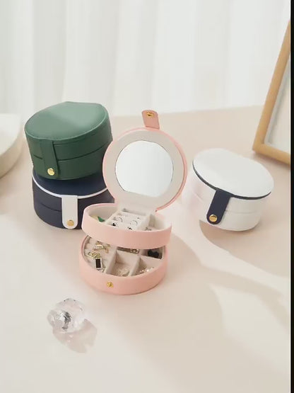 Button Half Round Jewelry Box