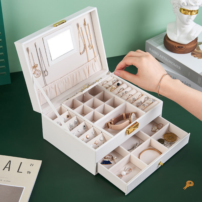 Multi layer vintage jewelry storage box