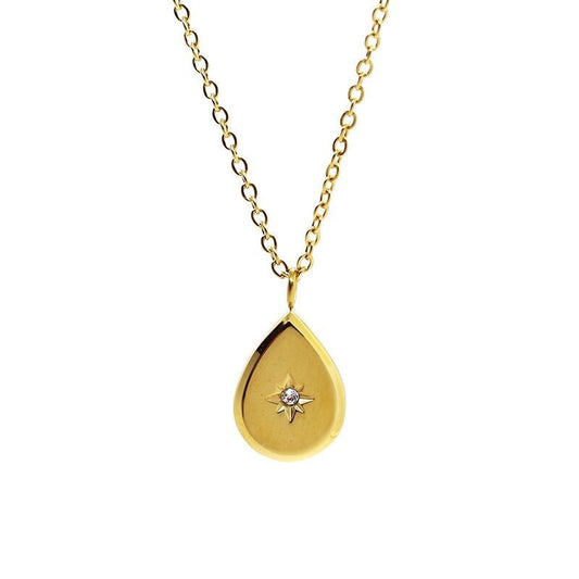 Three-Dimensional Octagonal Star Diamond Necklace